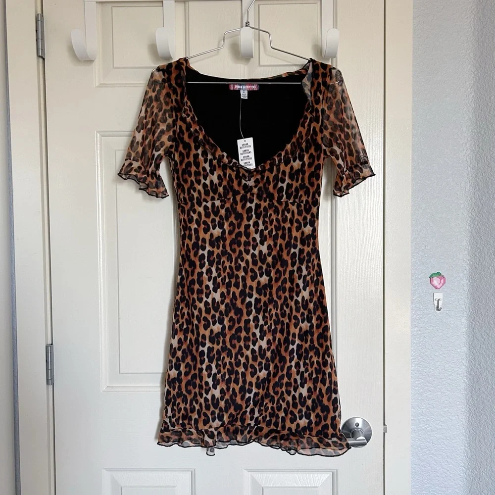 Mesh Ruffle Mini Dress - Picture 2 of 9